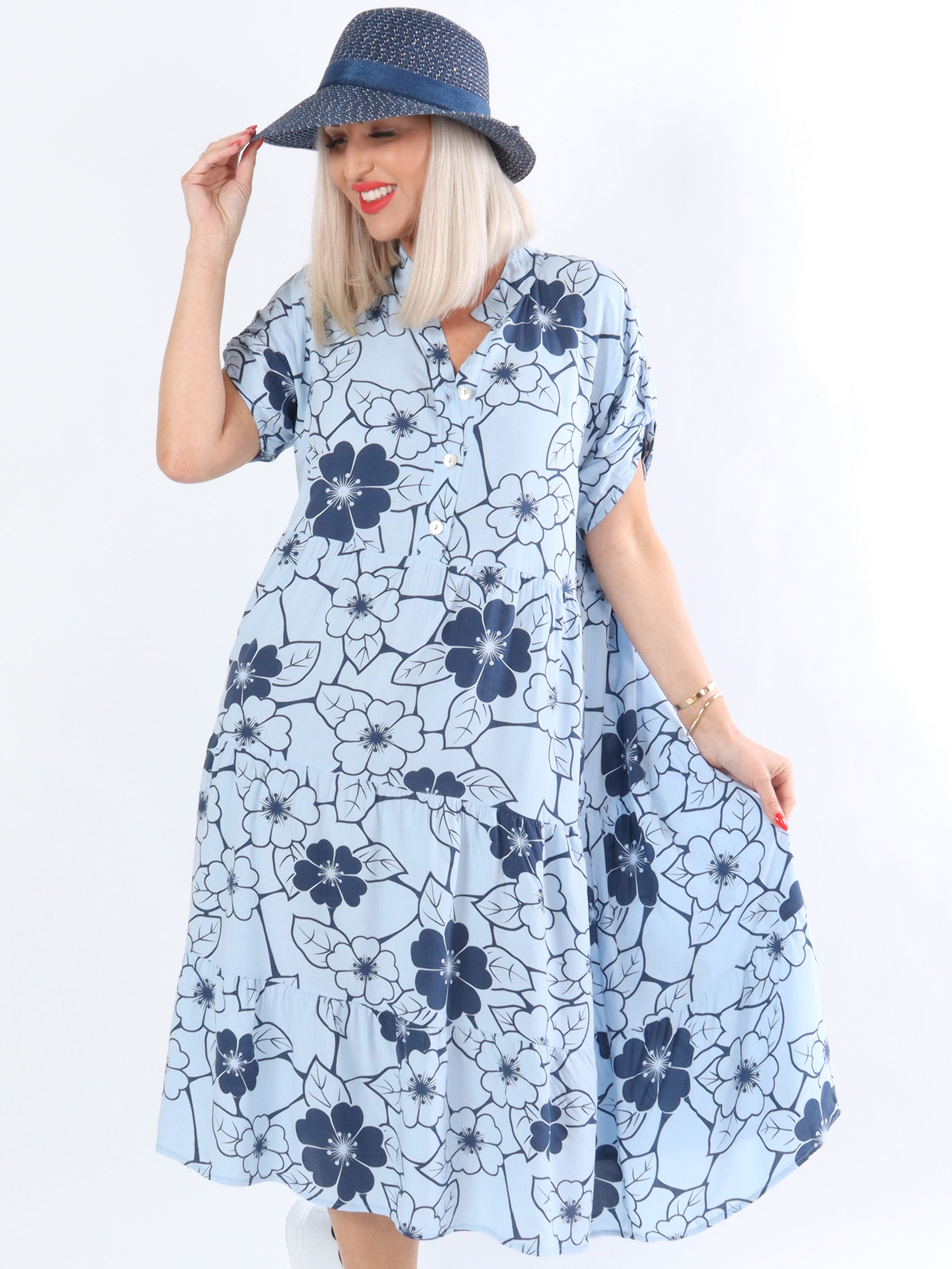 Litzy - Kjole med blomstermotiver